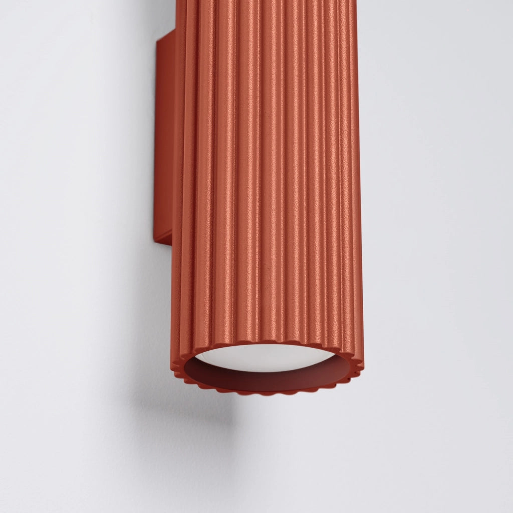 Lampada da parete KARBON 30 rosso ocra
