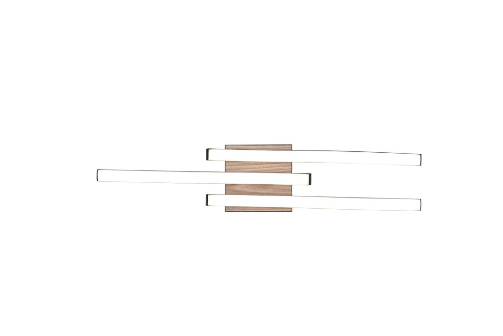 Plafoniera LED ROUTE moderna 3 luci nero/marrone RL