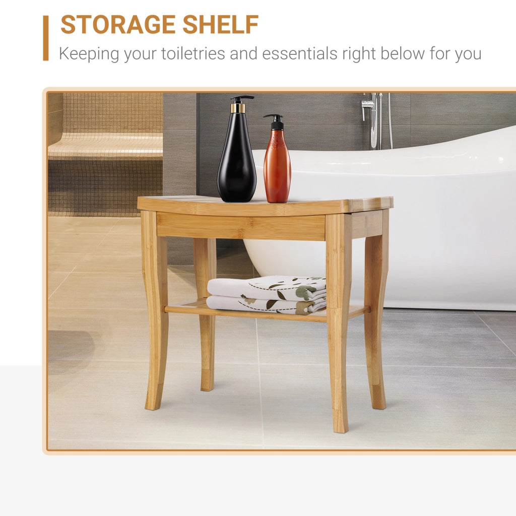 Sgabello da Bagno ¨C Minimal ¨C Bamb¨´ 47.5x26x44.5 cm Naturale