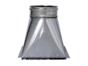 TRAMOGGIA IN ACCIAIO INOX AISI 304 MONOPARETE SPESSORE MM.0,6  mm.200x200  ø mm.200  mm.330h.