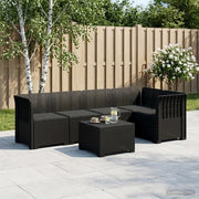 Divano da Giardino 5 Posti con Cuscini Stile Rattan PP 3444071