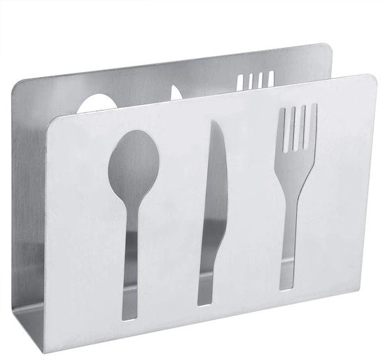 Servitore Verticale per Fazzoletti di Servizio - Stabile e Moderno - Accessori da Cucina - Lamiere in Acciaio Inossidabile - Bordo Liscio - Ideale per Cucina e Ristoranti - Dispensatore per Fazzoletti di Servizio