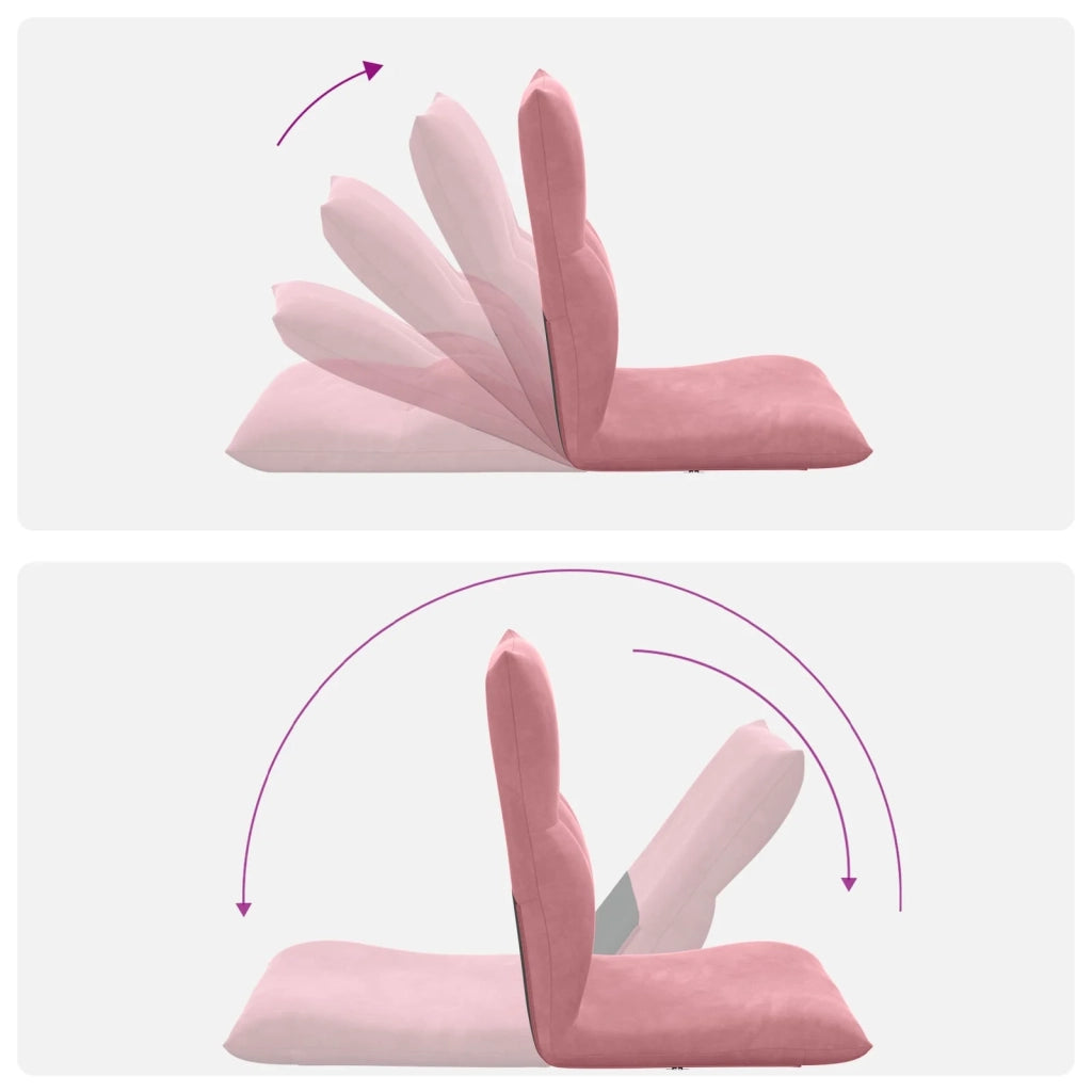 Sedia da Pavimento Rosa 46 x 50 x 61 cm Velluto 42028177