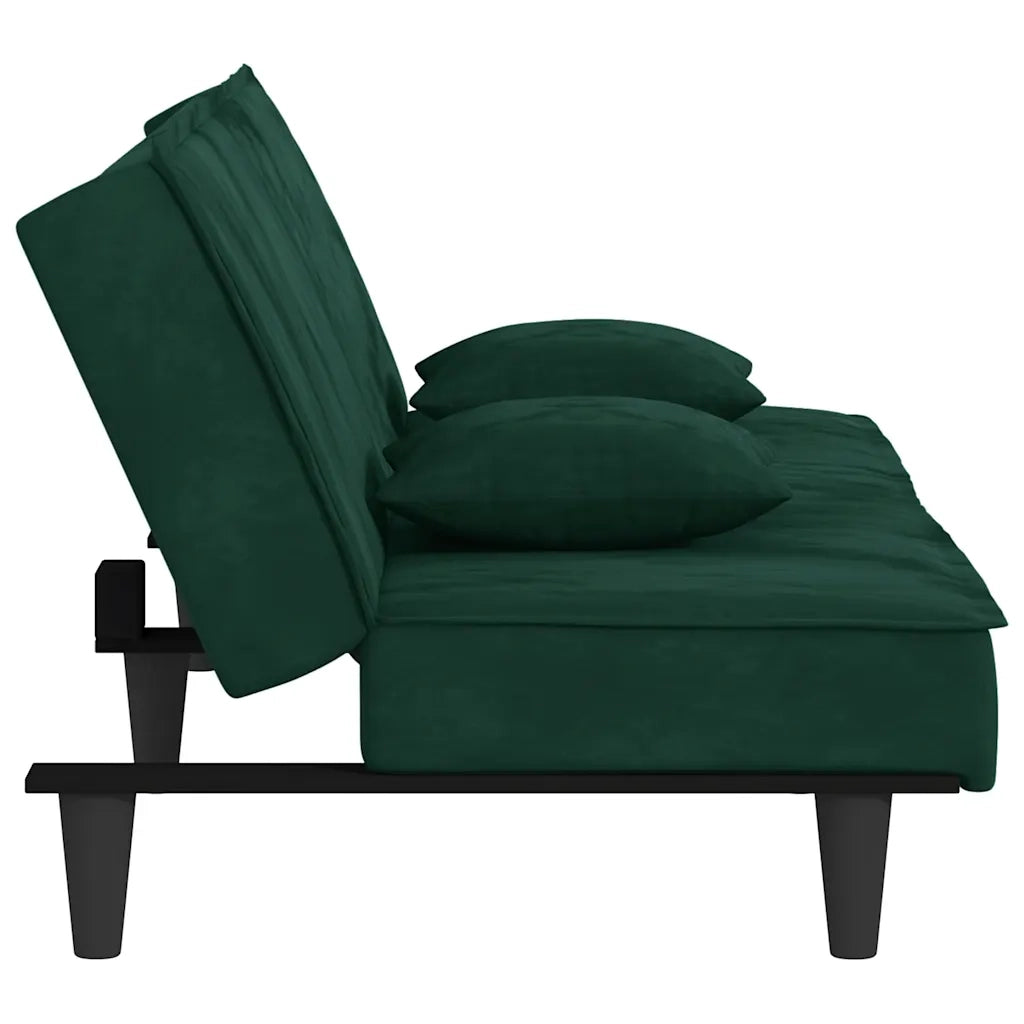 Divano Letto Verde Scuro in Velluto 351909