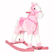 Cavallo a Dondolo per Bambini ¨C Zephmum ¨C 74x28x65 cm Rosa
