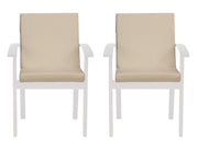 Set 2 Cuscini per Sedia da Giardino 90x45x5 cm in Dralon Allegro Ecru