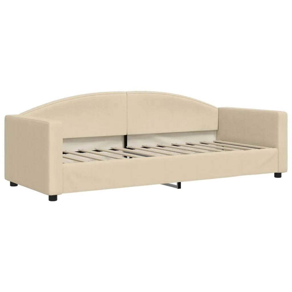 Divano letto | Sof¨¤ letto | Letto singolo Estraibile Crema 80x200 cm Tessuto