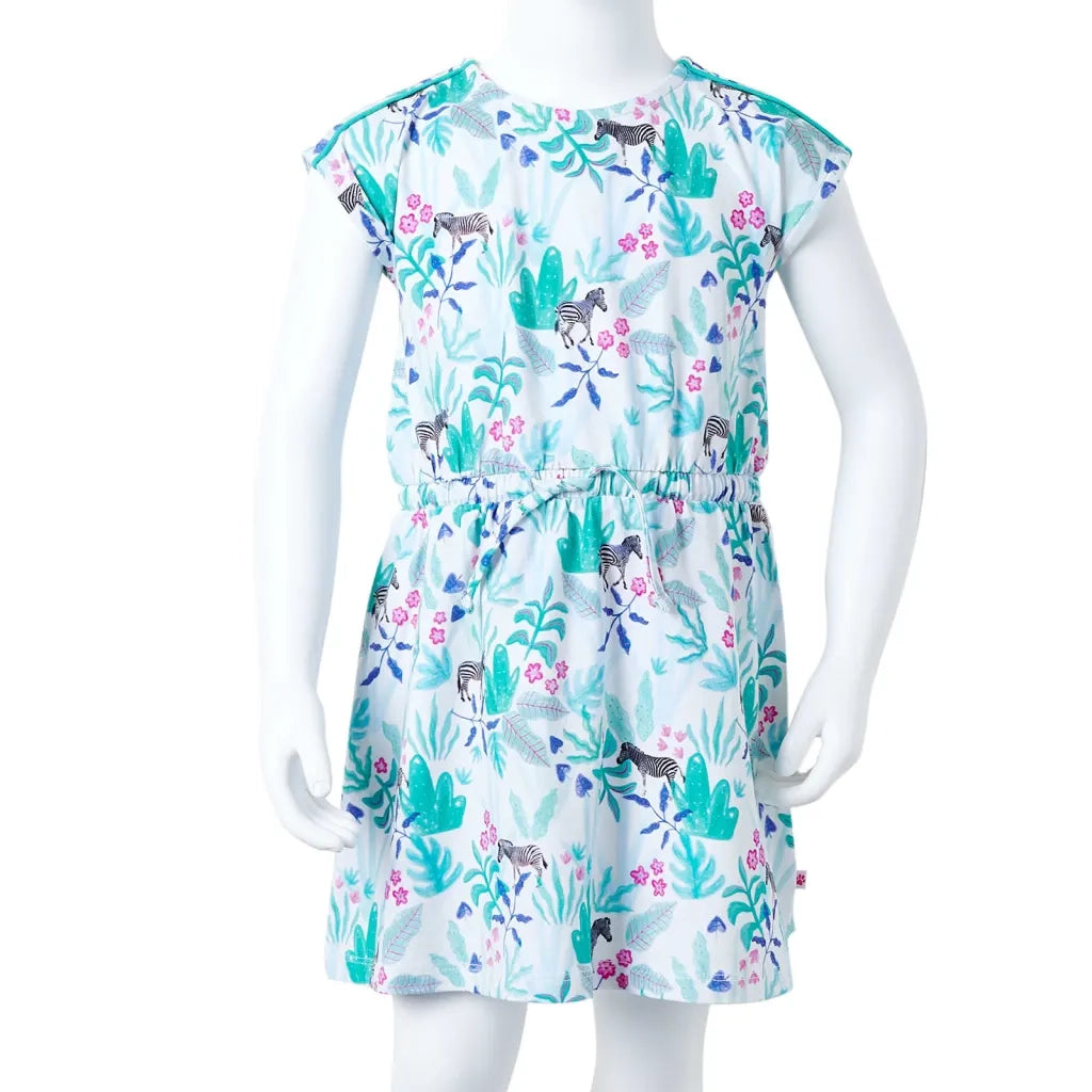 Abito da Bambina Ecru e Menta Scuro 116 11436
