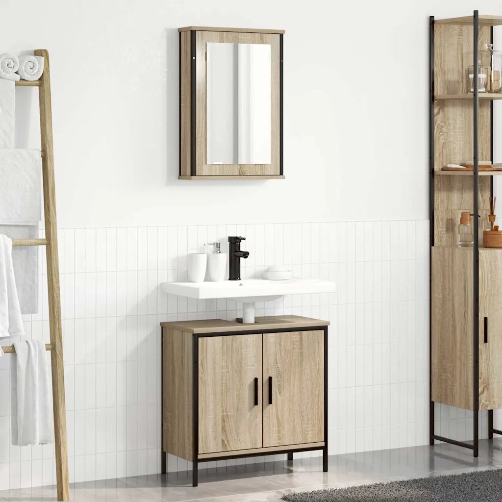 Set di mobili per il bagno 2 pcs Marrone 60 x 30 x 60 cm