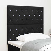 Testiera LED con strisce LED con testiera Nero 100 cm Velluto 3338356