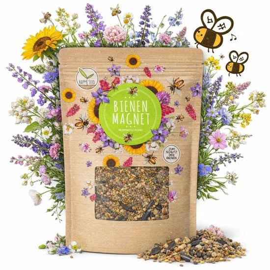 Sementi per Fiori selvatici 100 g - Mix Colorato - Nettare/Fiori per Api/Volatili - Incluso Libro Elettronico - Adatto per 5 m² - Sementi per Fiori selvatici