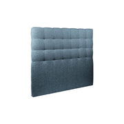Testiera in tessuto bouclé blu imbottita L160 cm
