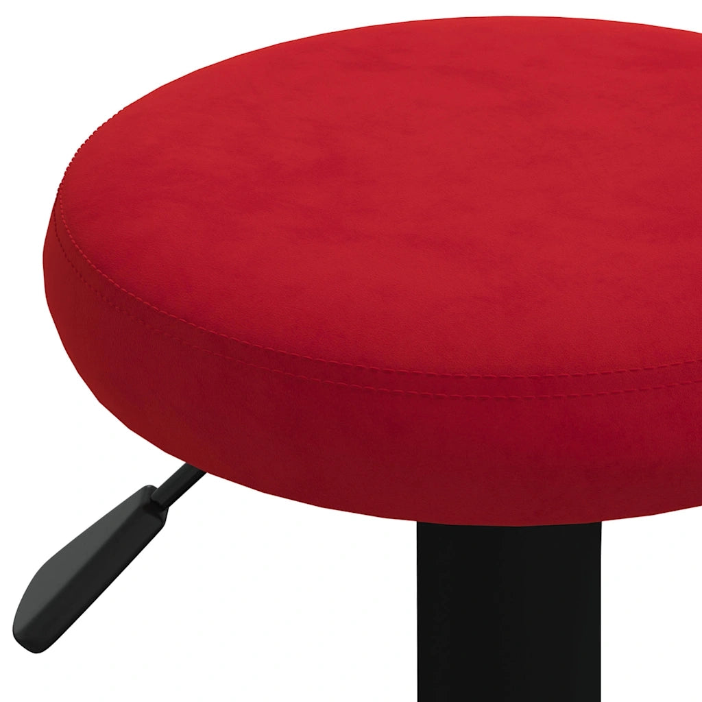 Sgabelli da Bar 2 pz Rosso Vino in Velluto 333149
