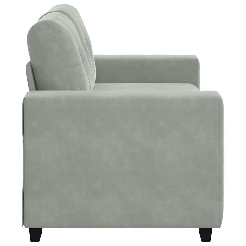 Divano Divanetto Grigio Chiaro 160x77x82 cm in Velluto 4105110