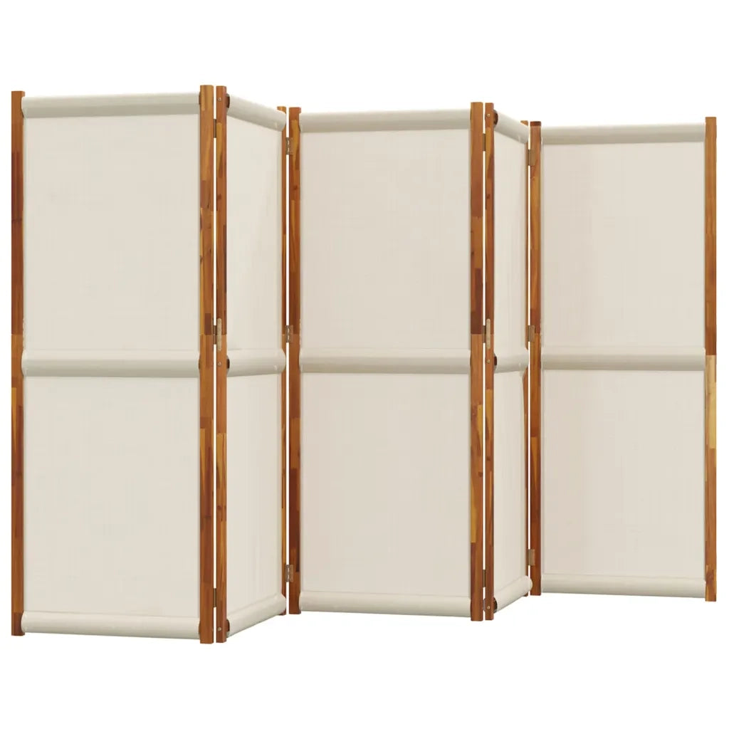 Divisorio Ambienti | Divider per stanze | Paravento a 5 Pannelli Grigio Chiaro 350x180 cm