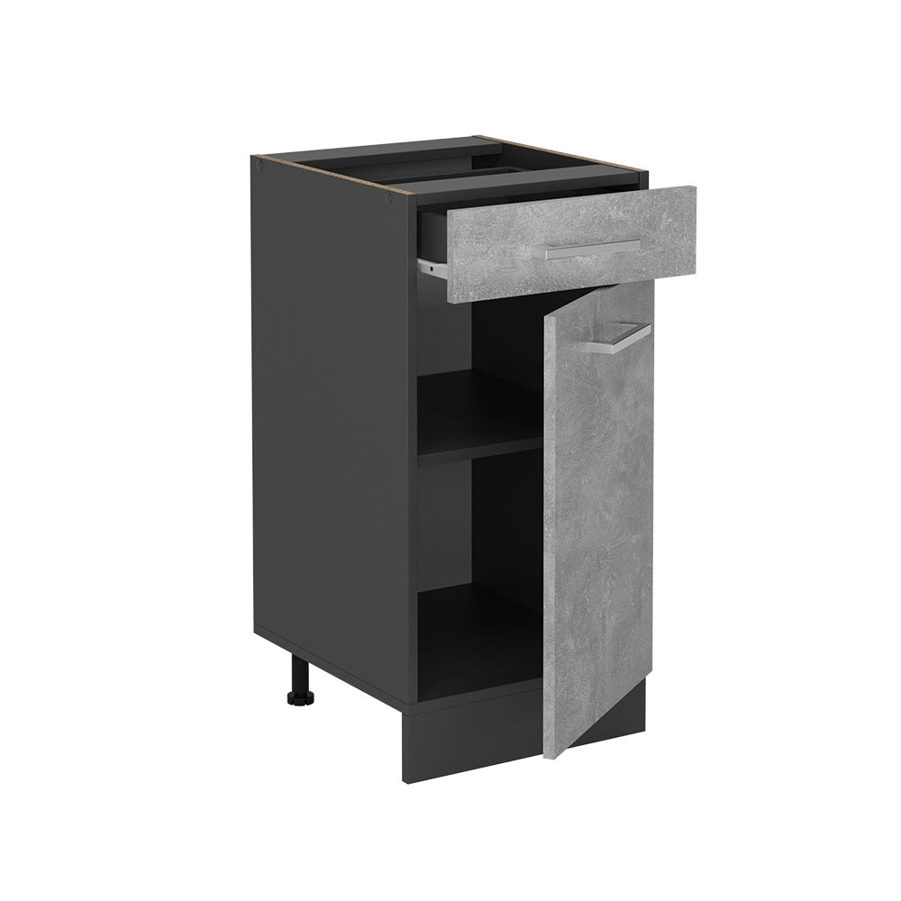 Vicco Mobiletto base per cucina Calcestruzzo 40 cm , PL Rovere