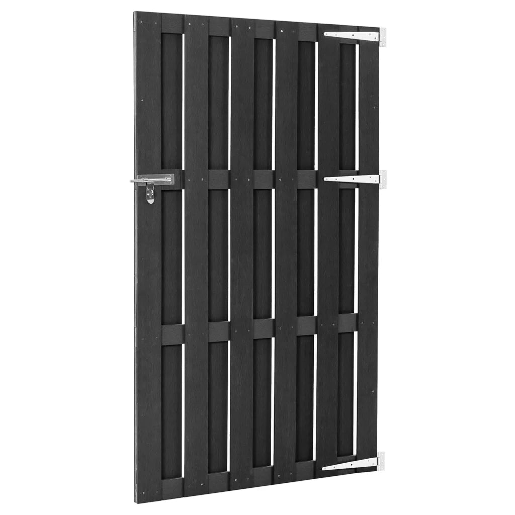 Cancello da Giardino in WPC 100x180 cm Grigio 318105