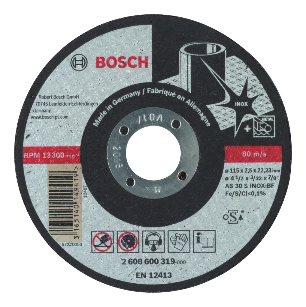 2608600319 - Mola da taglio diritta Expert for Inox AS 30 S INOX BF, 115 mm, 2,5 mm