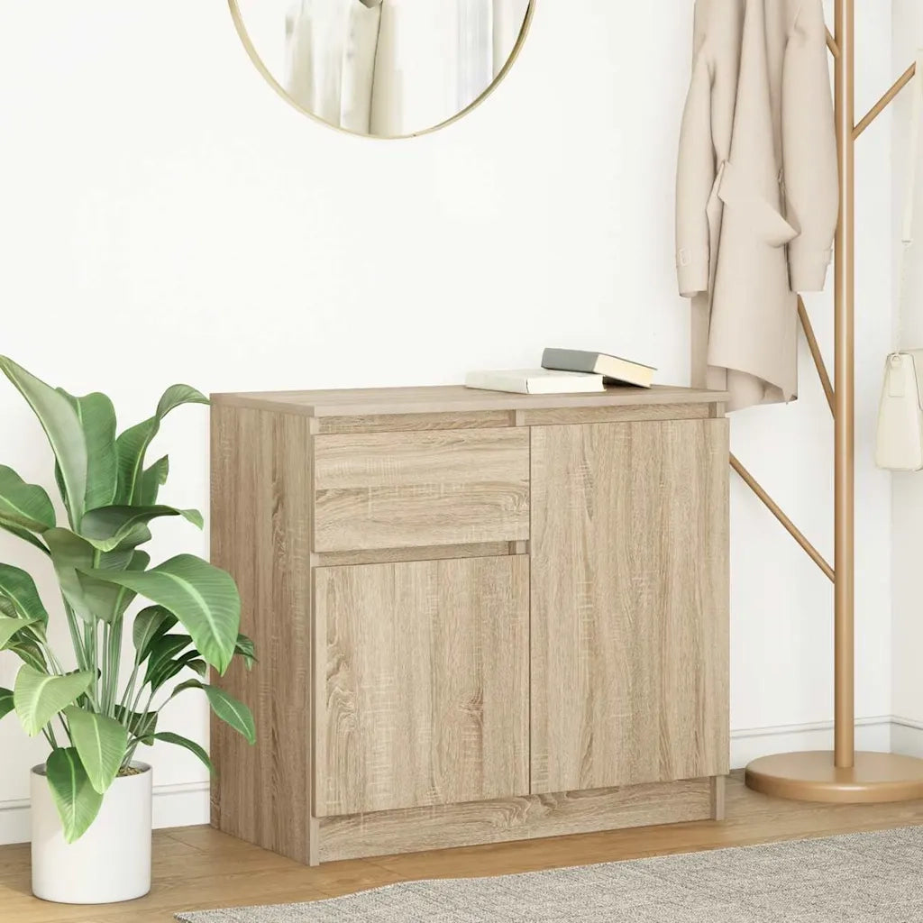 Credenza con Cassetto-Buffet-Armadio da cucina Rovere Sonoma 71x35x65 cm in Truciolato 498162