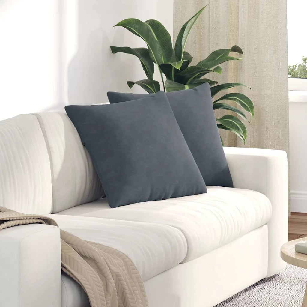 Cuscini da Divano 2 pcs Grigio scuro 50 x 50 cm 42013972