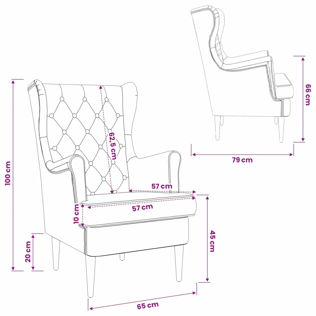 Poltrona Grigio Chiaro Velluto 42029926
