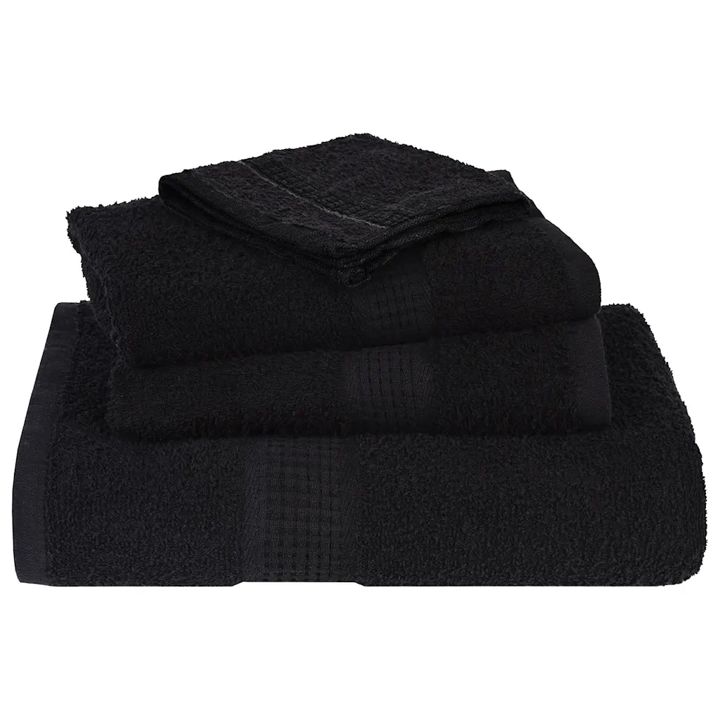 Asciugamani FROGN 10 pz Nero 100x200 cm 360 g/m² 136964