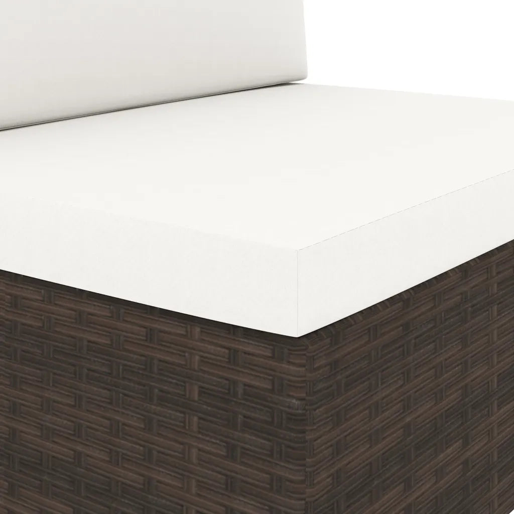 Set Divani da Giardino 2 pz in Polyrattan Marrone 49512
