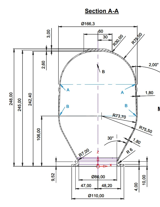 MEMBRANA IN GOMMA PER SFERA AUTOCLAVE- Elbi Diam. 80- DH- pezzi 1