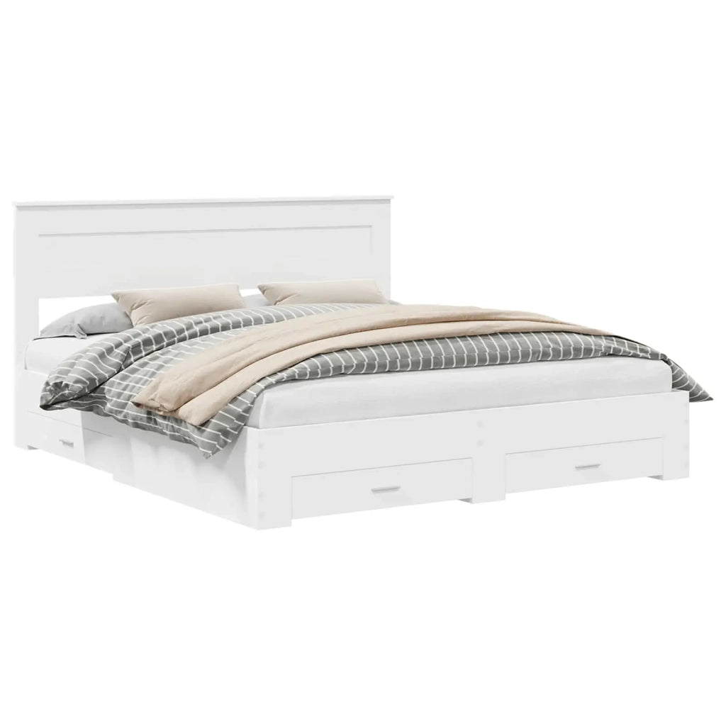 Struttura del letto Bianco 180 x 200 cm Legno multistrato 3409958