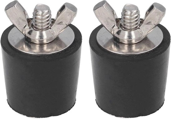 Stoppi di gomma per piscina - Protezione invernale - 2 pezzi - 25 mm - Chiavi per tubi - Bocchette di gomma - Aria impermeabile