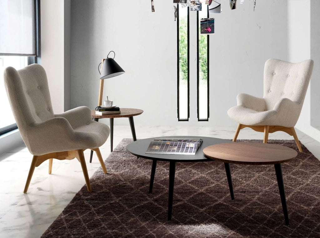 Poltrona in tessuto beige