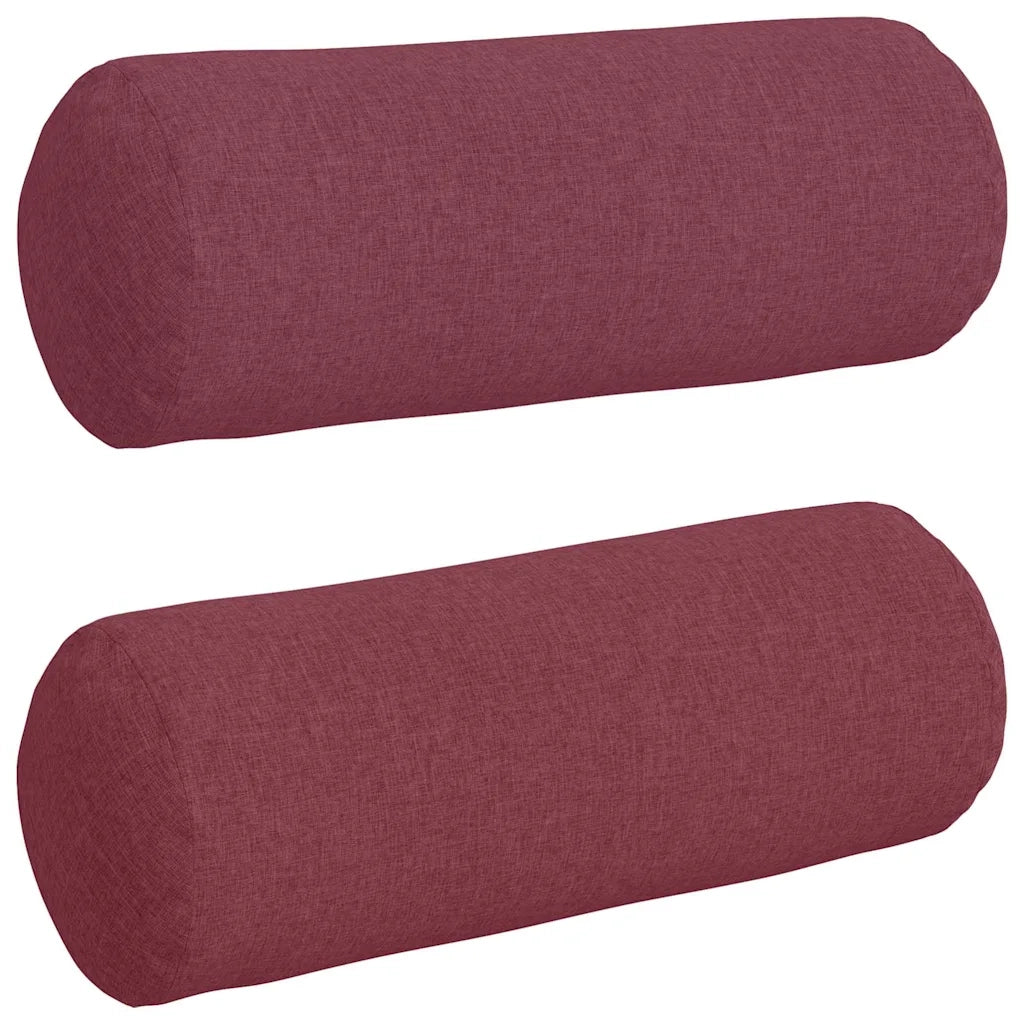 Cuscini a rullo 2 pcs Rosso Vino Ø 25 x 70 cm Tessuto 42014314