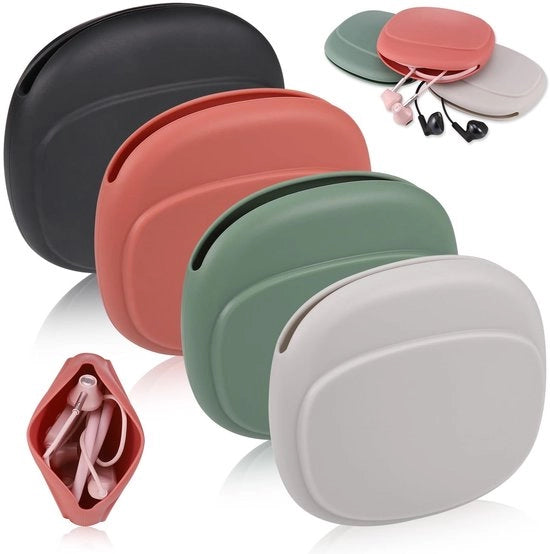 Set di 4 protezioni per cuffie in silicone, impermeabili, compatte e leggere, dimensioni 7,8 x 9 x 2 cm