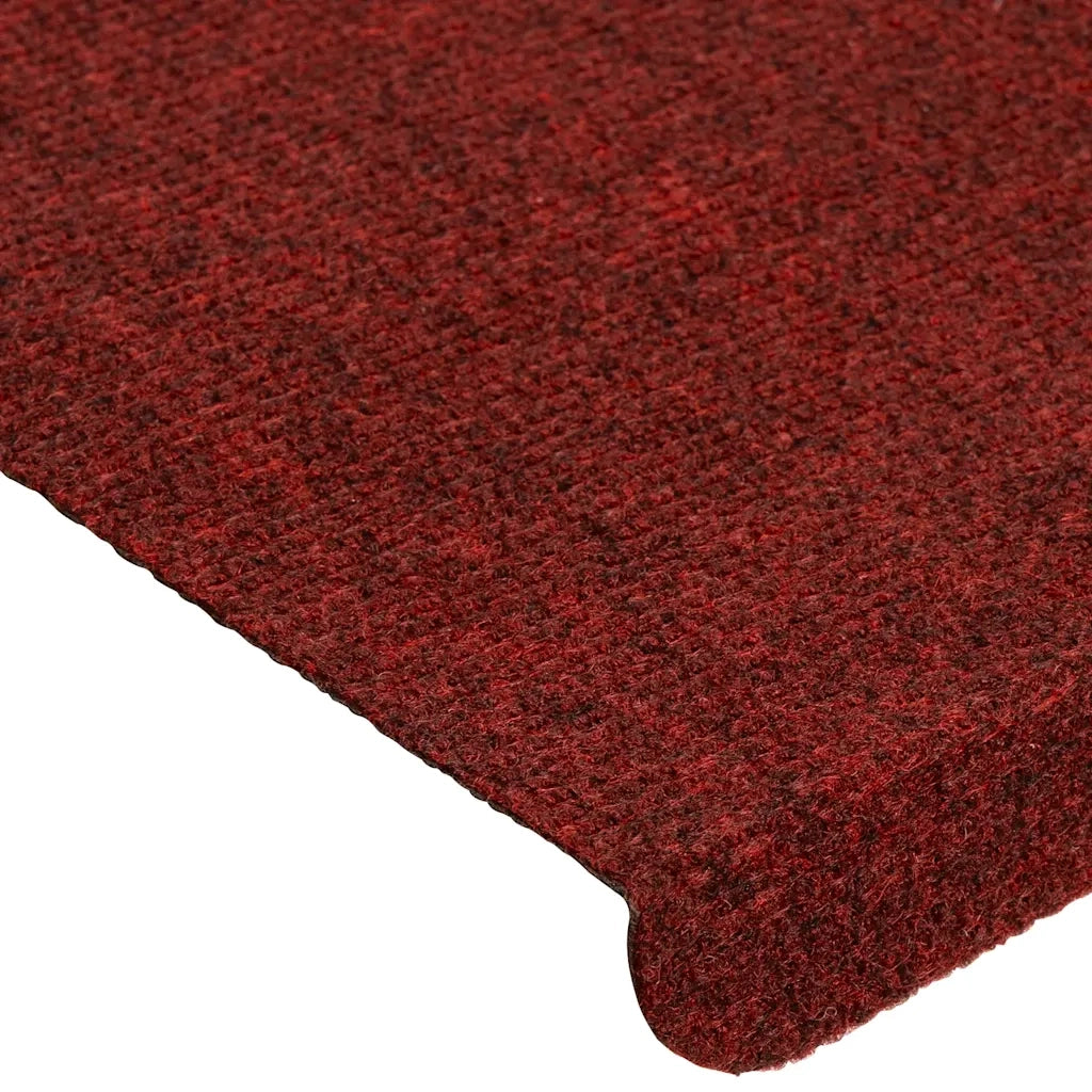 Tappetini Autoadesivi per Scale 15 pz | Gradini per Scale 65x24,5x3,5 cm Rosso