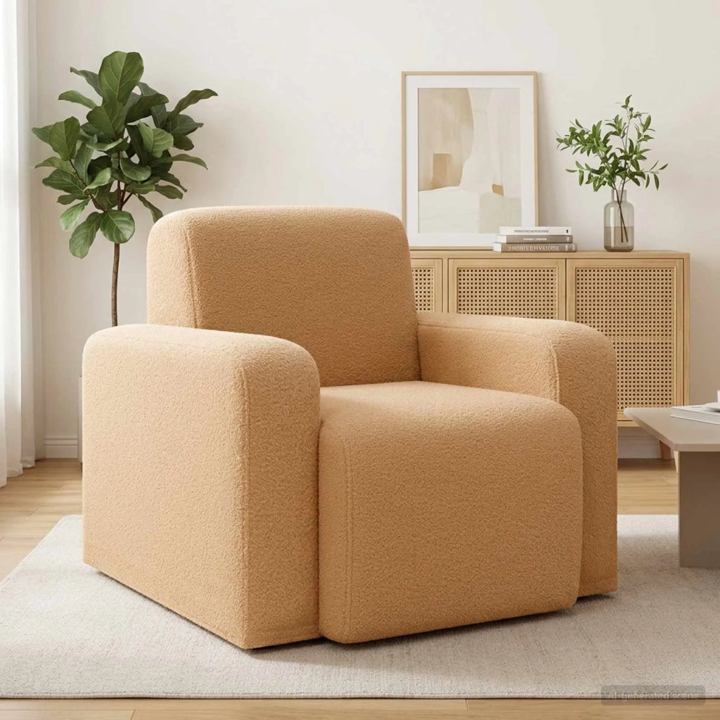 Poltrona Beige Bouclé 42042453