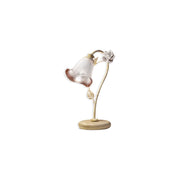Lumetto Classico Siena Metallo E Ceramica Nero Sfumato Oro Lucido 1 Luce E14