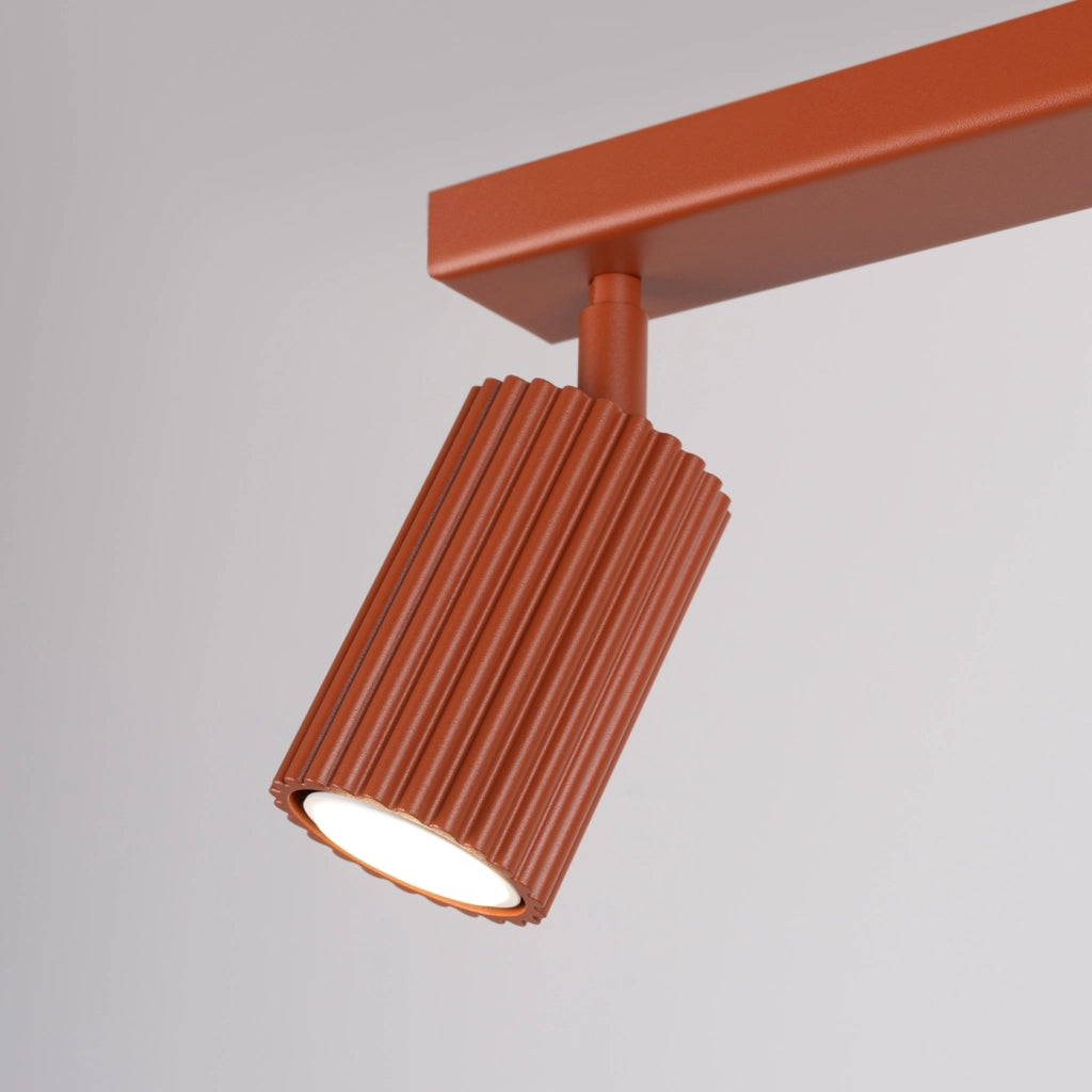 Lampada da soffitto KARBON 2 rosso ocra