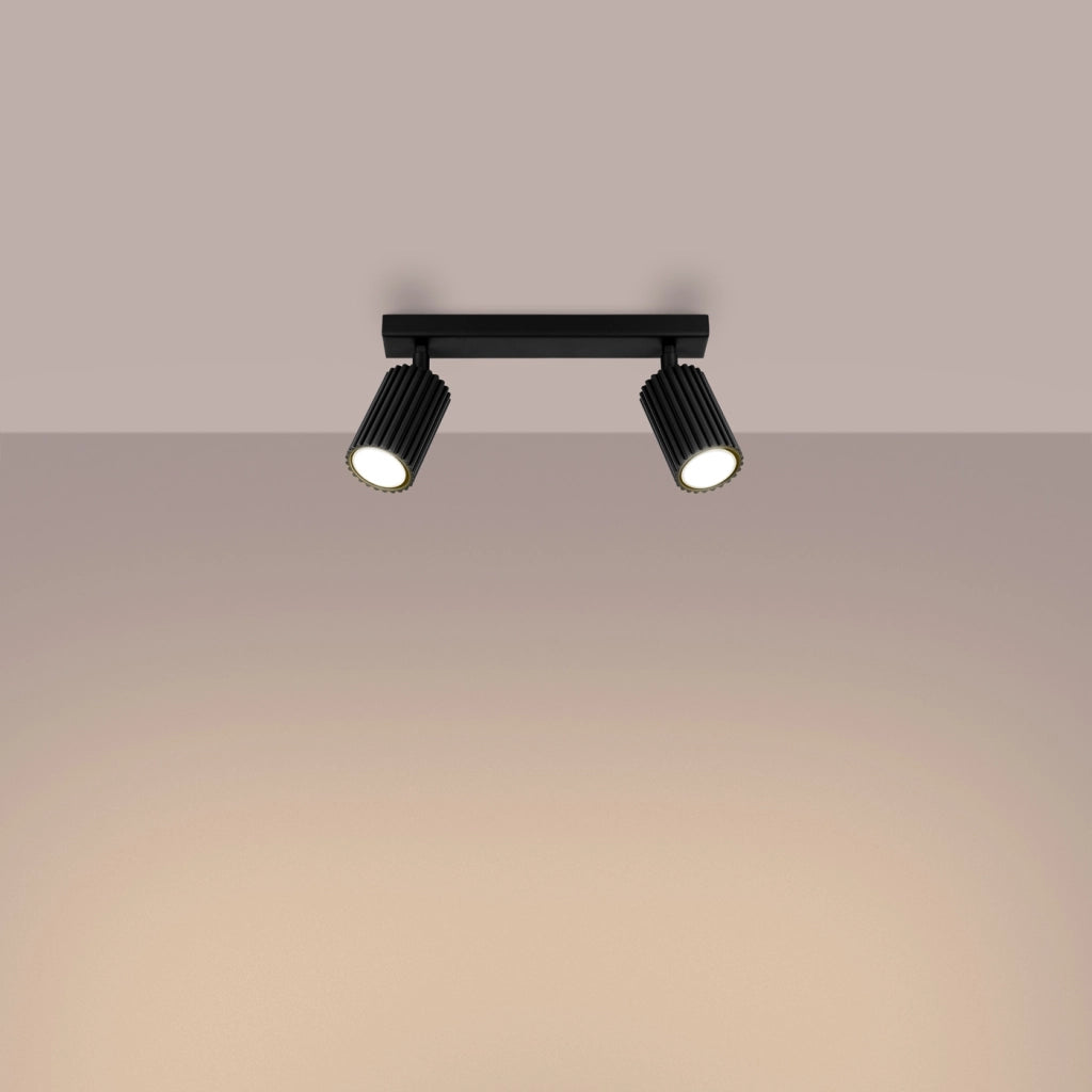 Lampada da soffitto KARBON 2 nero