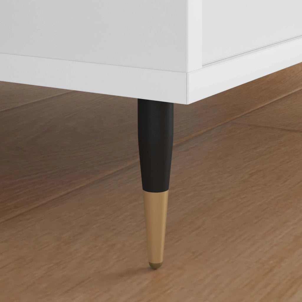 Piedini per mobili 2 pz Nero e Oro ? 40 x 98 mm Ferro CFW3710827