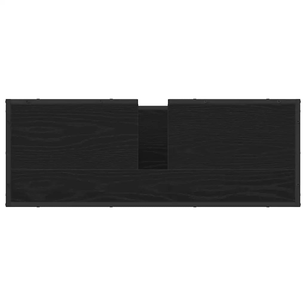 Set di mobili per il bagno 2 pcs Rovere Nero Legno multistrato 3402529