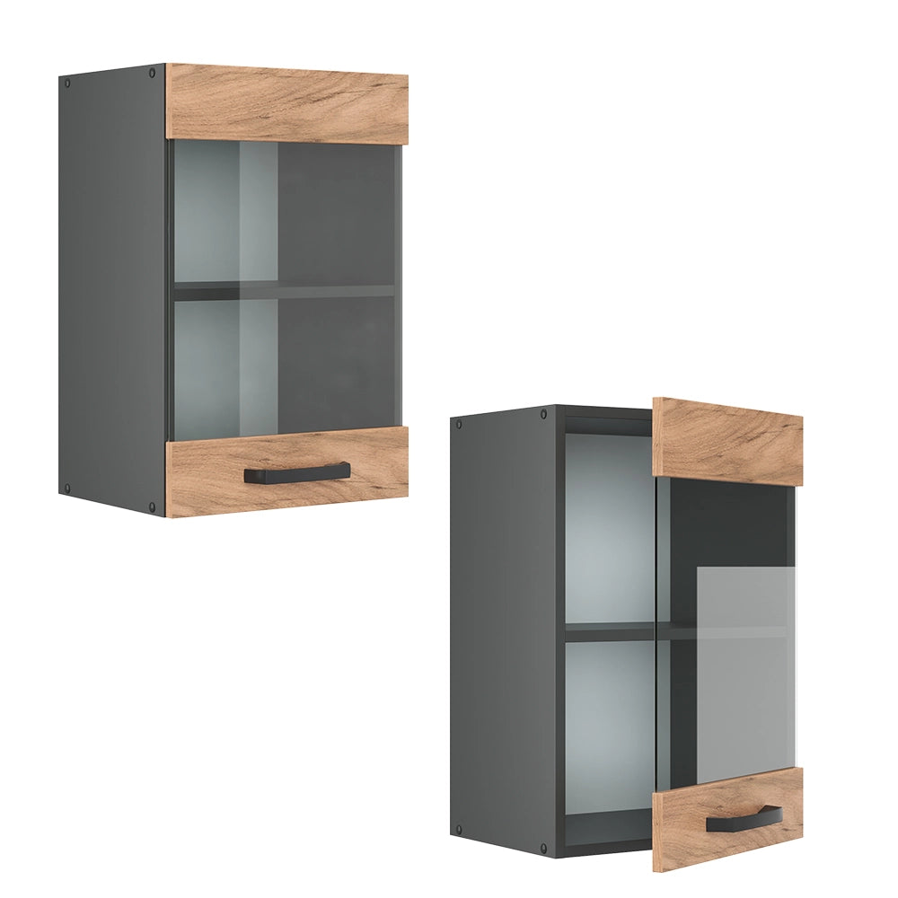 Vicco Mobile da cucina in vetro Quercia dorata 40 cm
