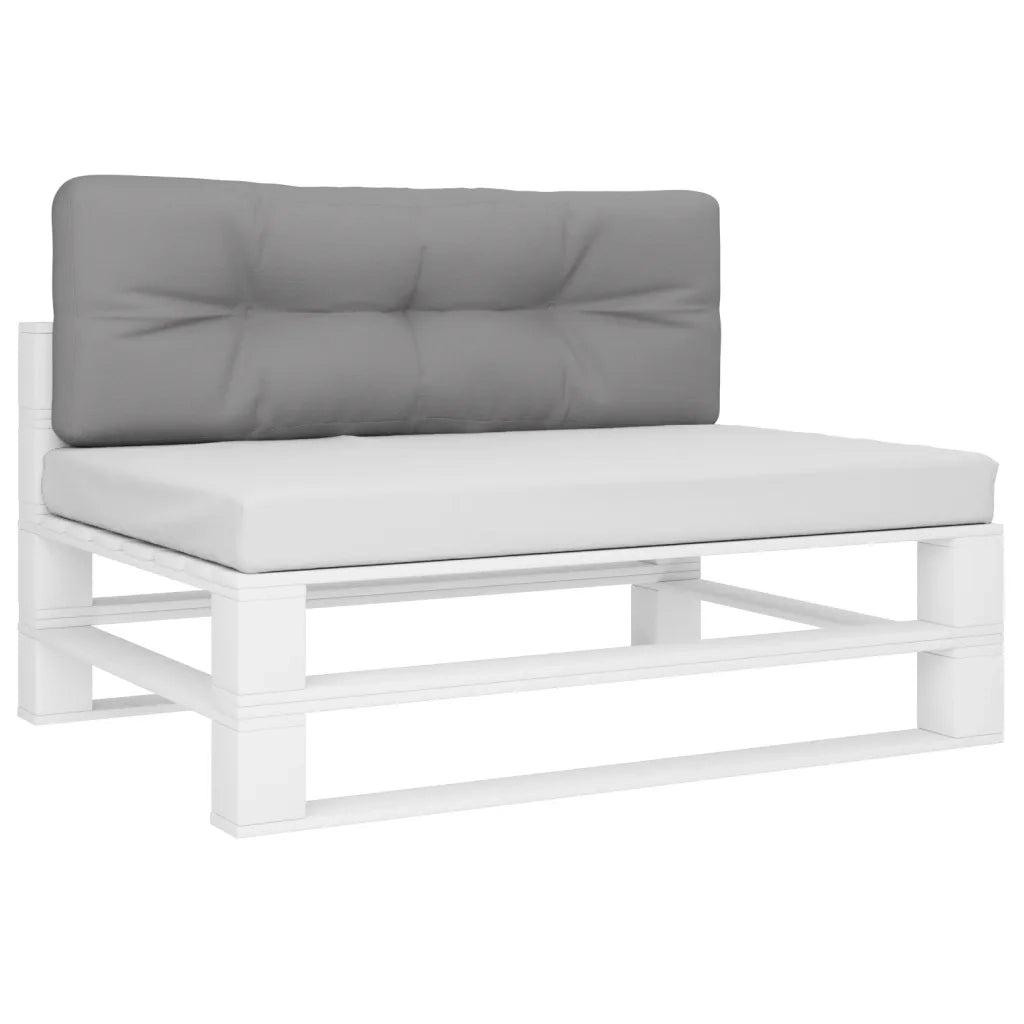 Cuscino per Pallet Grigio 120x40x12 cm in Tessuto 360624