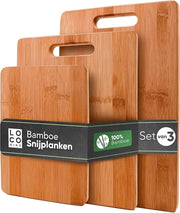 Set di Lame di Bambo per Snidare - 3 Pezzi - Lame Antibatteriche di Bambo - Utilizzo Doppio - Facile da Pulire
