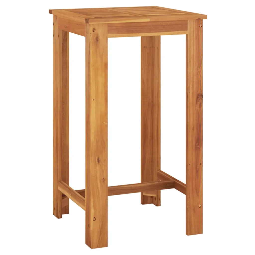 Set Bar da Giardino 5 pz Nero in Legno Acacia e Polyrattan