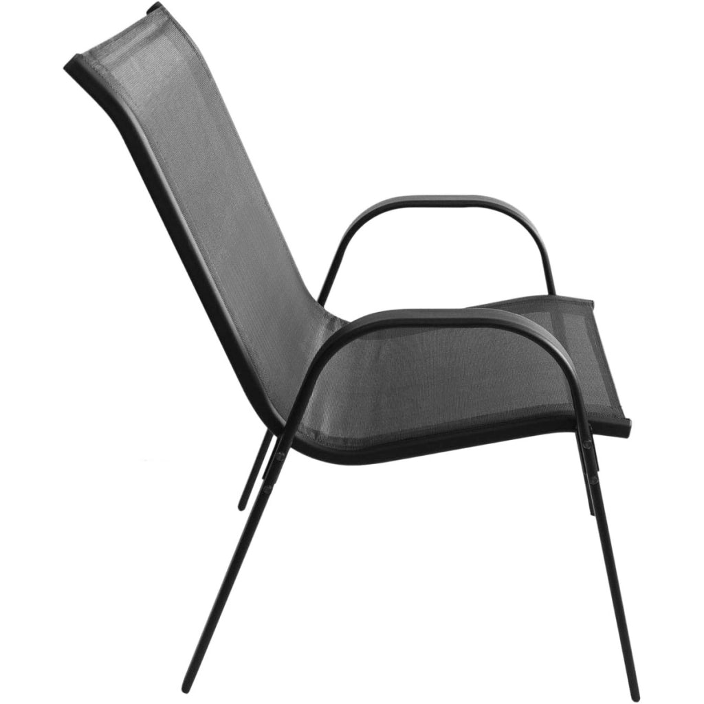 Set da Giardino Island e Sofia con Tavolo e 4 Sedie Grigio Scuro