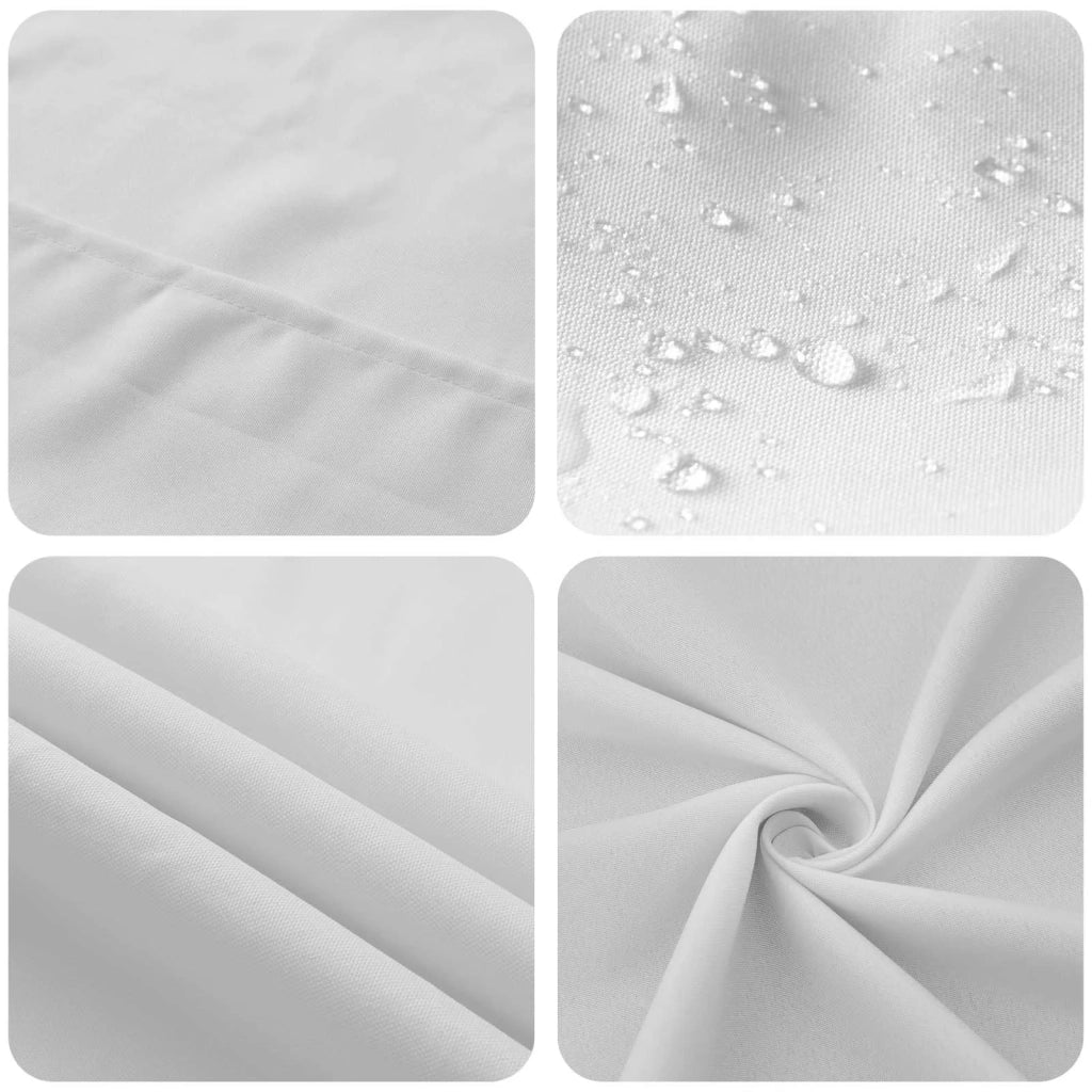 Tovaglia da Tavolo Quadrato Bianco 140 x 140 cm Poliestere 42039853