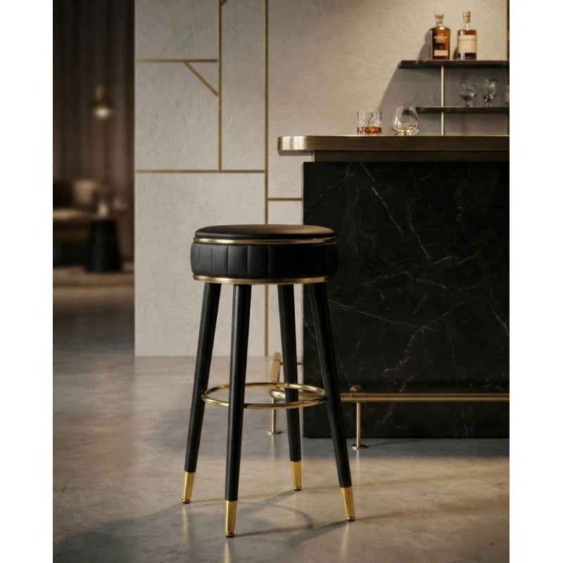 Sgabello Bar London Nero cm ø 38x74