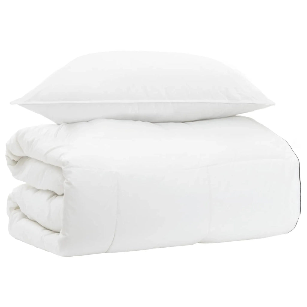Set di Piumoni Bianco 155 x 200 cm Cotone, Bambù, Poliestere 3431521