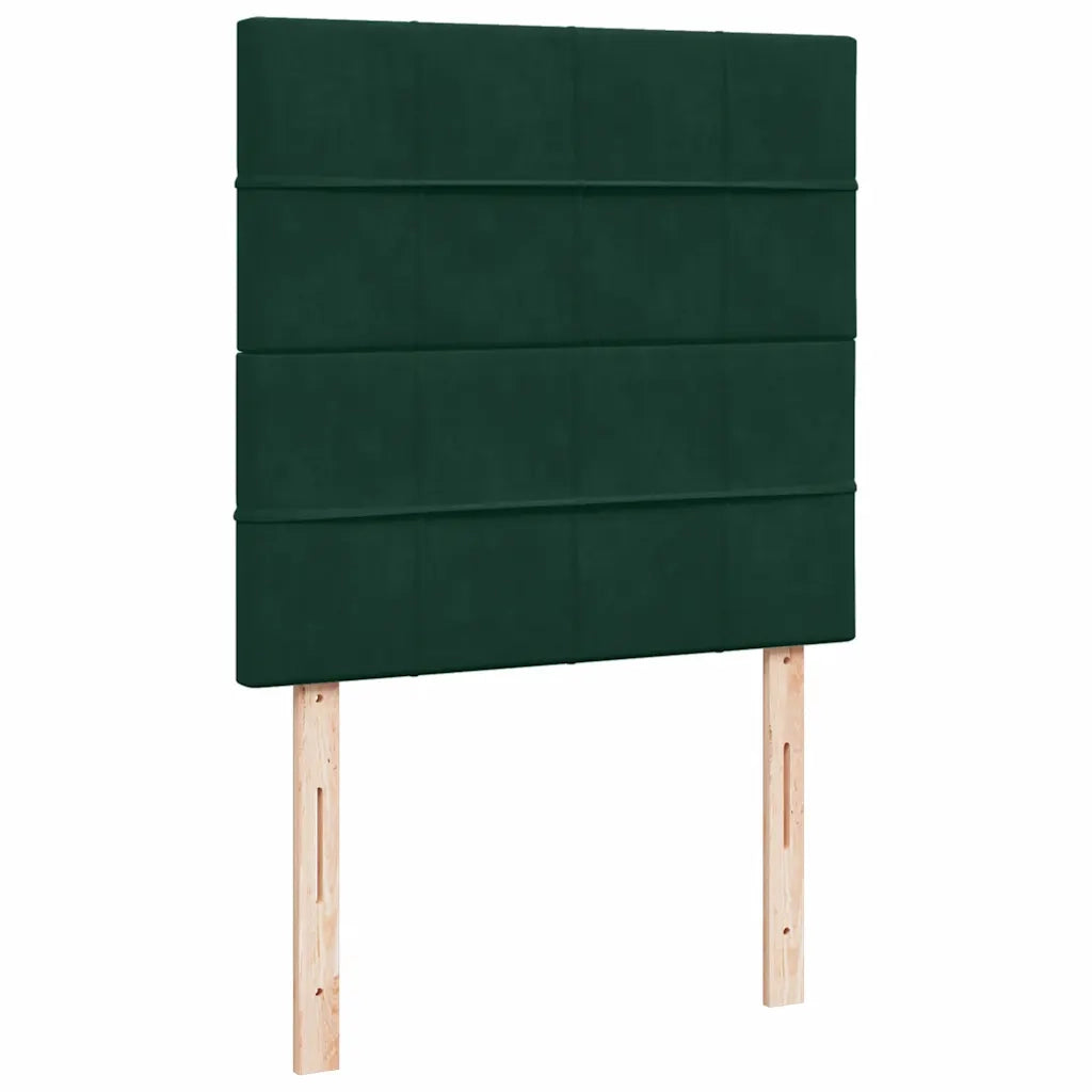 Giroletto a Molle con Materasso Verde Scuro 90x200 cm Velluto 3294541