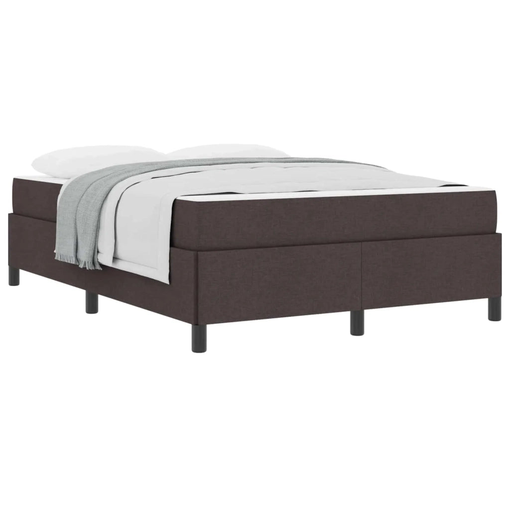 Letto a molle Marrone Scuro 140 x 200 cm Tessuto 3398867